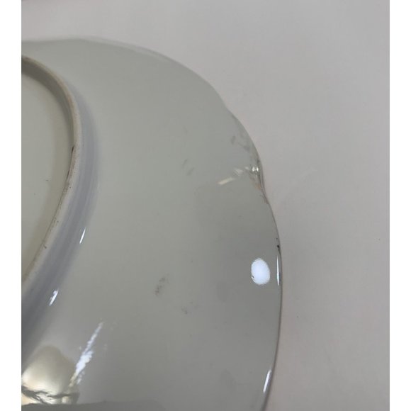 Iridescent White Plate Angels Musical Instruments Gold Trim Artist Signed - Picture 9 of 11